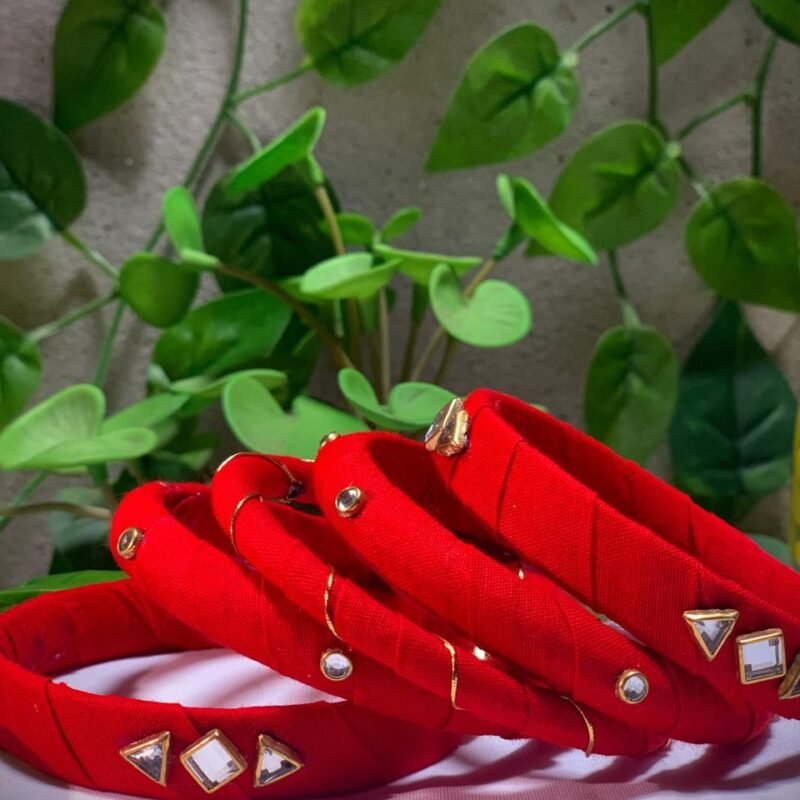 Handmade Bangles Red4